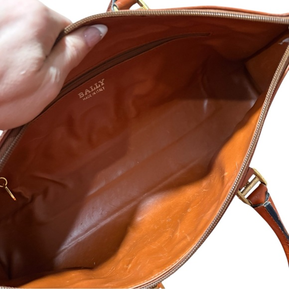 Bally Vintage East/West “B” Embossed Canvas Satchel – Made in Italy - Picture 10 of 13